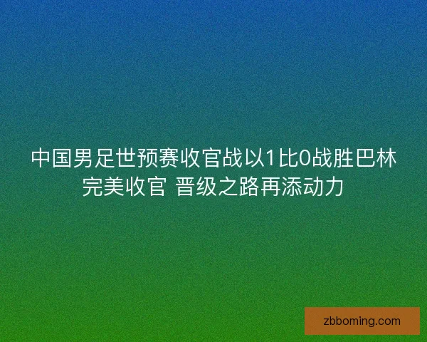 中国男足世预赛收官战以1比0战胜巴林完美收官 晋级之路再添动力